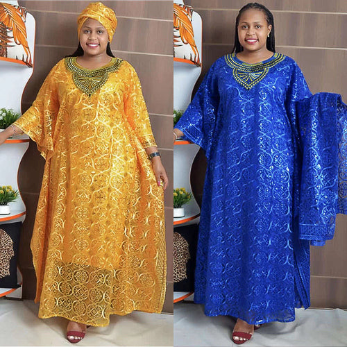 HDAfricanDress Plus Size African Party Long Dresses for Women Dashiki Ankara Robe Africa Clothing 101