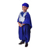 HDAfricanDress African Tradition Clothes For Kids Boys White Blue Embroidery Dashiki Robe Shirt Pant 109
